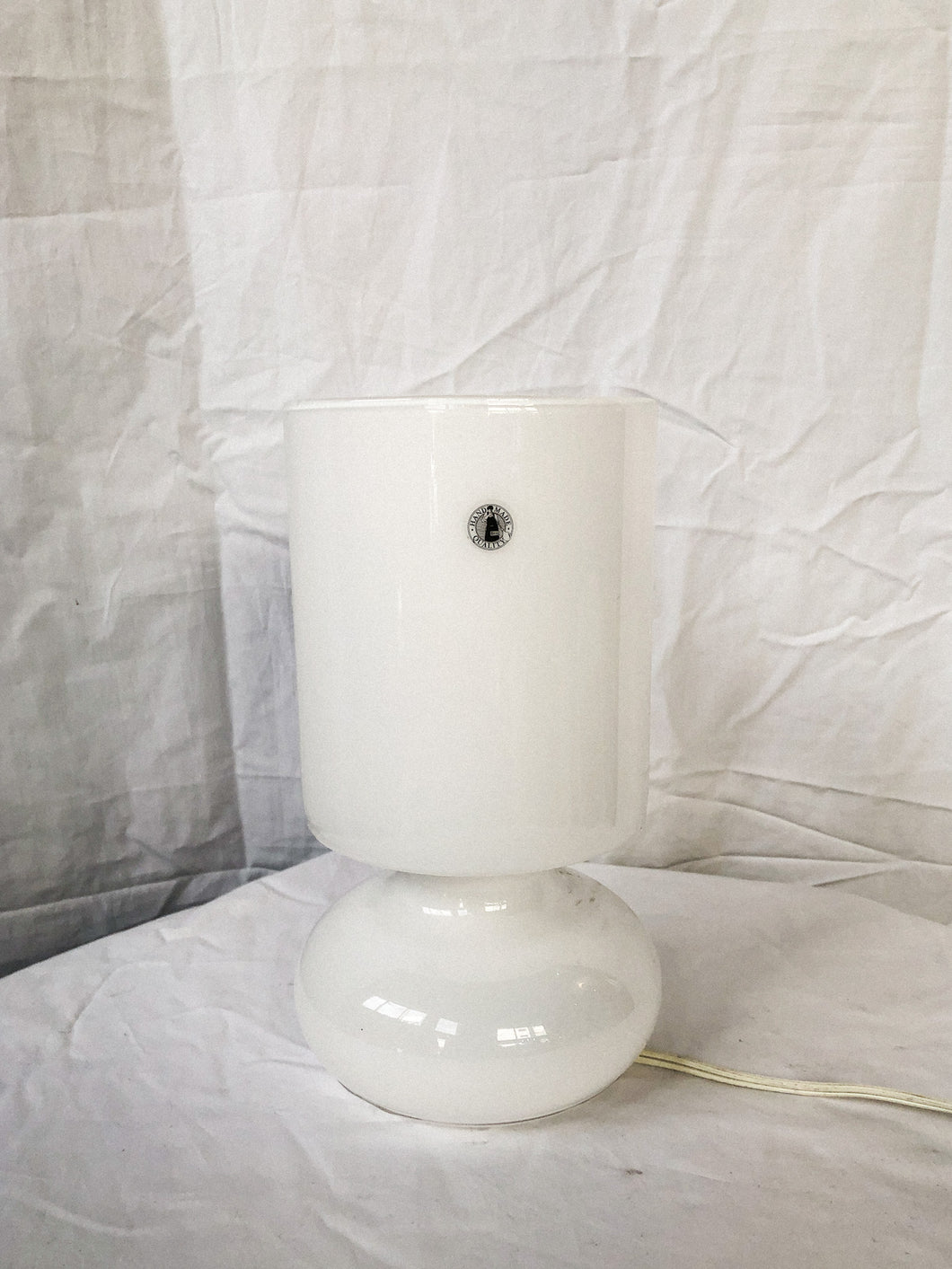 The white table lamp