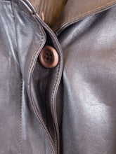 Load image into Gallery viewer, The 80s coffee brown leather jacket
