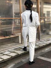 Load image into Gallery viewer, The white pants suit with stitching
