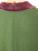 Load image into Gallery viewer, The green designer blazer jacket with pink lining
