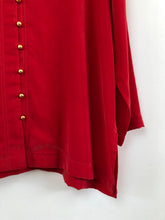 Load image into Gallery viewer, The red vintage silk blouse
