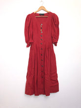 Load image into Gallery viewer, The red Trachten linen dress
