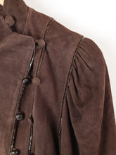 Load image into Gallery viewer, The 80s chocolate brown suede jacket
