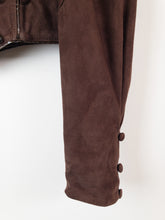 Load image into Gallery viewer, The 80s chocolate brown suede jacket
