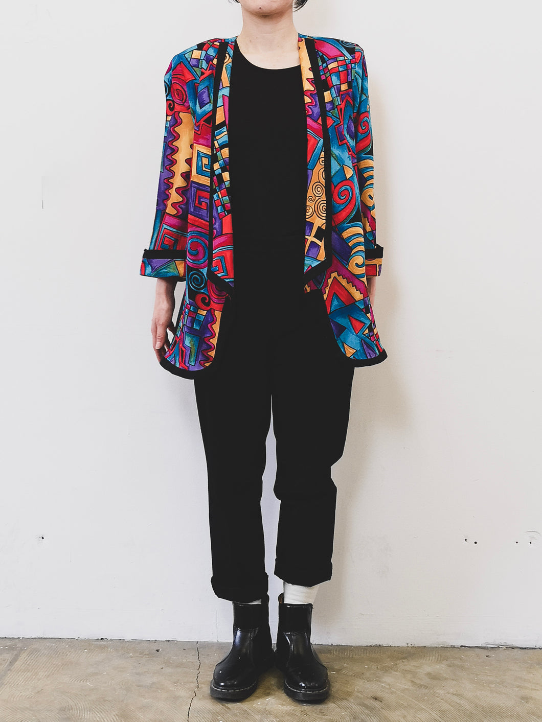 The colorful 80s blazer jacket