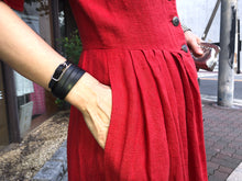 Load image into Gallery viewer, The red Trachten linen dress
