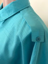 Load image into Gallery viewer, The wide turquoise blue blouse
