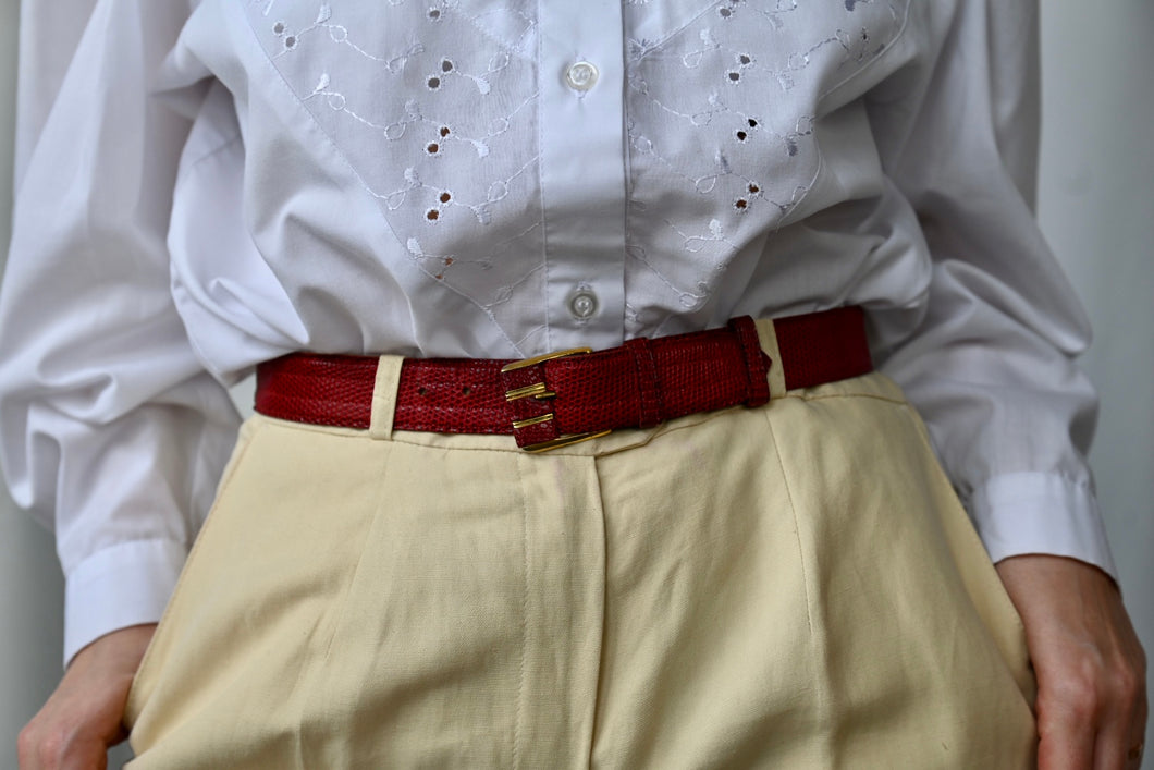 The red vintage belt