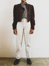 Load image into Gallery viewer, The 80s chocolate brown suede jacket
