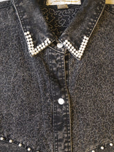 Load image into Gallery viewer, The black denim pearl shirt
