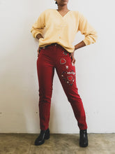 Load image into Gallery viewer, The playful red denim pants
