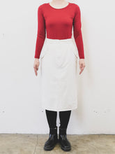 Load image into Gallery viewer, The white denim skirt with pockets
