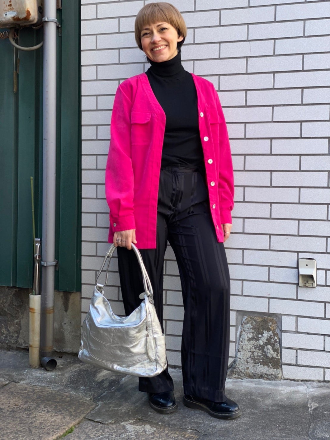 The vivid pink vintage blouse