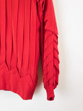 Load image into Gallery viewer, The zig zag red silk jacket
