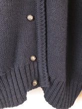 Load image into Gallery viewer, The Bavarian dark blue knit cardigan
