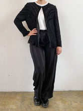 Load image into Gallery viewer, The black sequin &amp; beads jacket
