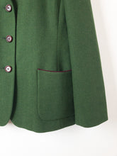 Load image into Gallery viewer, The green designer blazer jacket with pink lining
