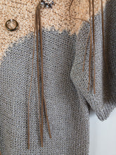 Load image into Gallery viewer, The grey knit sweater with shells and fringes
