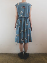 Load image into Gallery viewer, The French vintage thin blue dress
