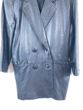 Load image into Gallery viewer, The 90s black cow leather jacket
