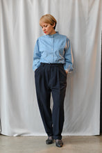 Load image into Gallery viewer, The pleated high waist navy pants
