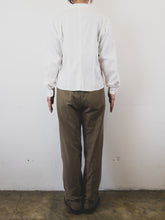 Load image into Gallery viewer, The white Trachten blouse, red stitching
