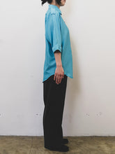 Load image into Gallery viewer, The wide turquoise blue blouse
