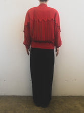 Load image into Gallery viewer, The zig zag red silk jacket
