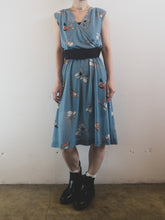 Load image into Gallery viewer, The French vintage thin blue dress
