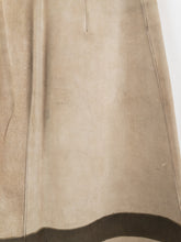 Load image into Gallery viewer, The 70s/80s retro beige suede A-line skirt
