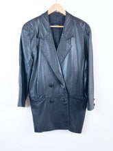 Load image into Gallery viewer, The 90s black cow leather jacket
