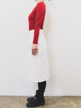 Load image into Gallery viewer, The white denim skirt with pockets
