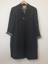 Load image into Gallery viewer, The long black Swedish linen jacket
