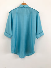 Load image into Gallery viewer, The wide turquoise blue blouse
