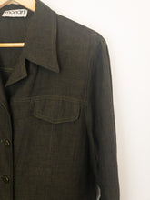 Load image into Gallery viewer, The olive green linen blouse
