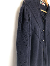 Load image into Gallery viewer, The Bavarian dark blue knit cardigan
