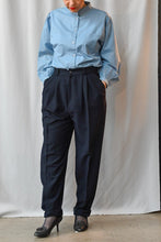 Load image into Gallery viewer, The pleated high waist navy pants
