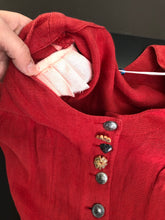 Load image into Gallery viewer, The red Trachten linen dress
