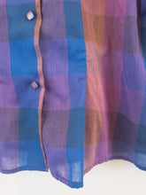 Load image into Gallery viewer, The purple check vintage blouse
