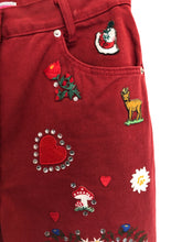 Load image into Gallery viewer, The playful red denim pants
