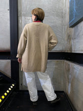 Load image into Gallery viewer, Beige oversized wool cardigan
