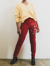 Load image into Gallery viewer, The playful red denim pants
