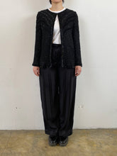 Load image into Gallery viewer, The black sequin &amp; beads jacket
