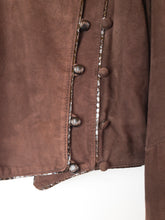 Load image into Gallery viewer, The 80s chocolate brown suede jacket
