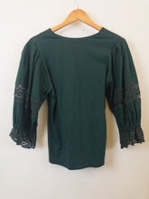 Load image into Gallery viewer, The forest green crochet cotton top
