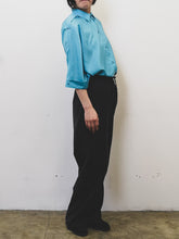 Load image into Gallery viewer, The wide turquoise blue blouse
