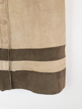 Load image into Gallery viewer, The 70s/80s retro beige suede A-line skirt
