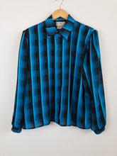 Load image into Gallery viewer, The vintage black/blue see-through blouse
