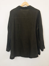 Load image into Gallery viewer, The olive green linen blouse
