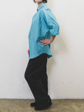 Load image into Gallery viewer, The wide turquoise blue blouse
